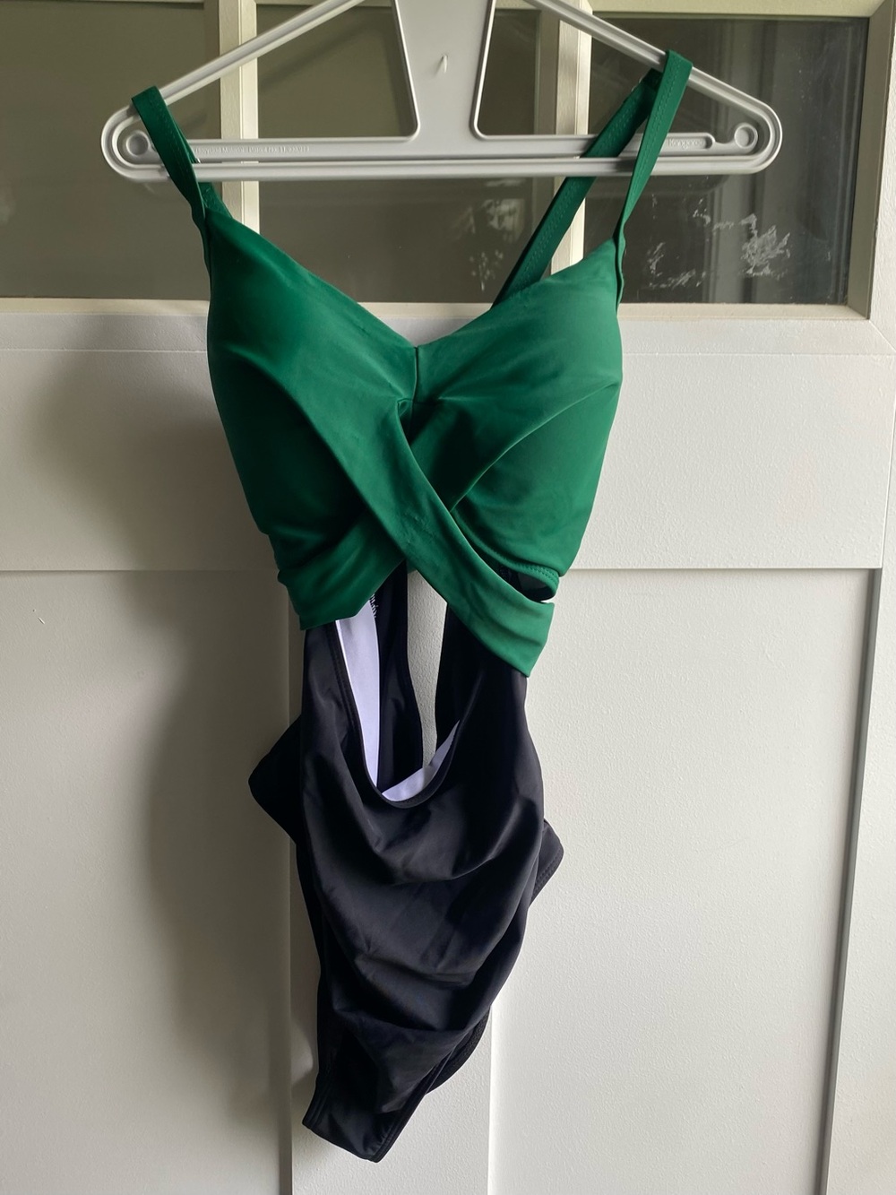 Green Twist Front One-Piece Swimsuit